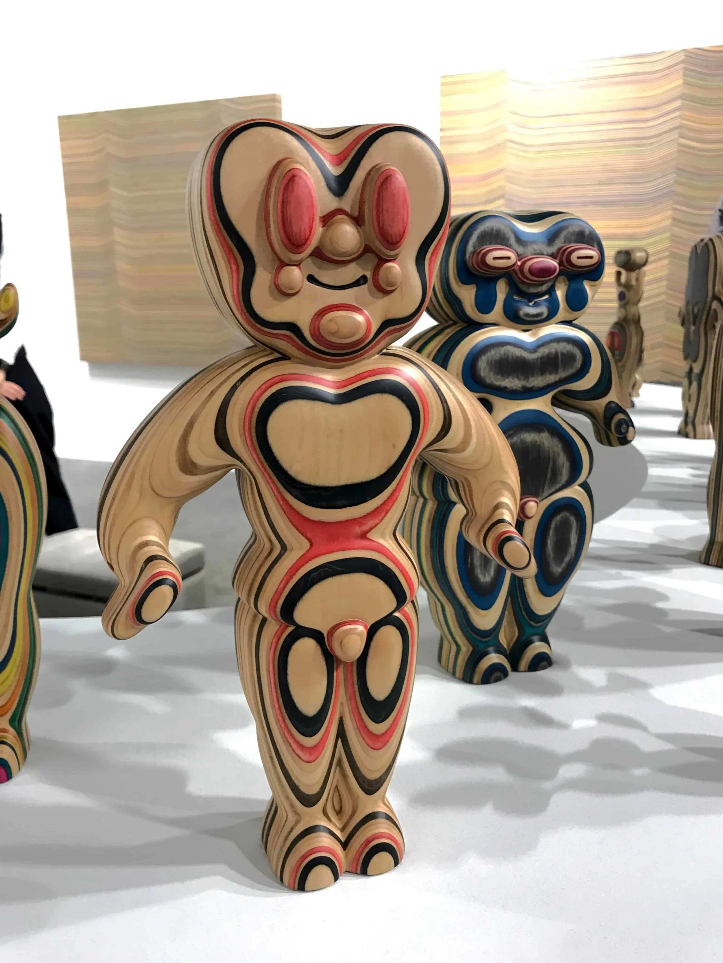 Haroshi uses old skateboards to create these statuettes called